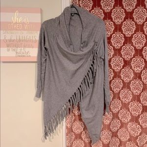 Adjustable Gray Poncho/Sweater